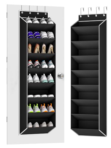 KYEVIS Over The Door Shoe Organizer Storage Fit 16-24 Pairs - Image 2