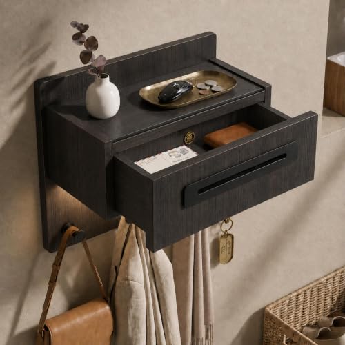 Wall Mounted Entryway Coat Rack with Mail Organizer - Image 2