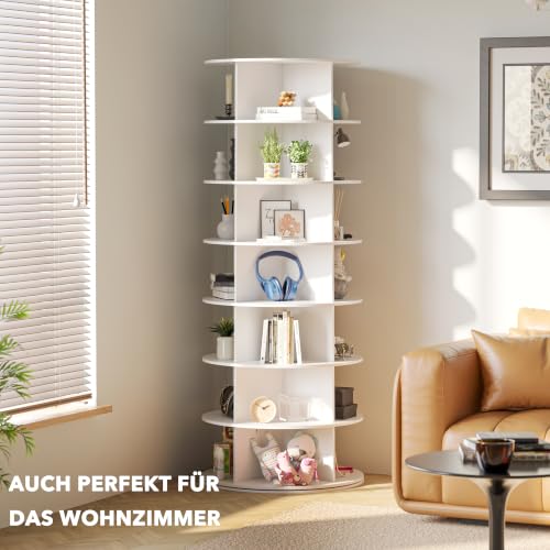 SpaceAid 7 Tier Rotating Shoe Rack Tower, Spinning Shoe - Image 3