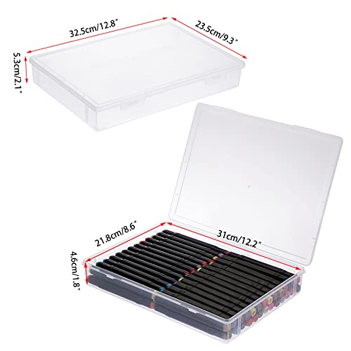 BTSKY Clear Plastic Storage Box with Flap Lid, Multipurpose Craft - Image 5