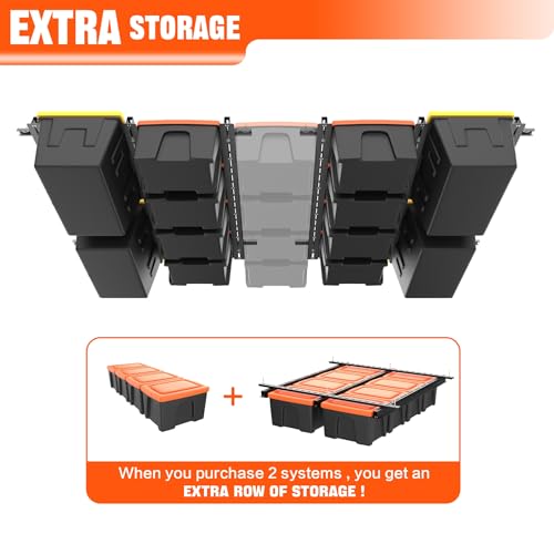 TORACK Garage Ceiling Bin Storage Rack, Overhead Tote | Garage Storage - Image 6