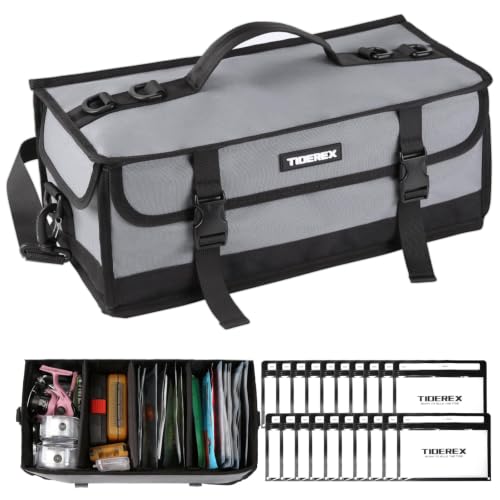 Soft Plastic Bait Storage Tackle Bag with 20 Clear Bait Pouches - Image 2