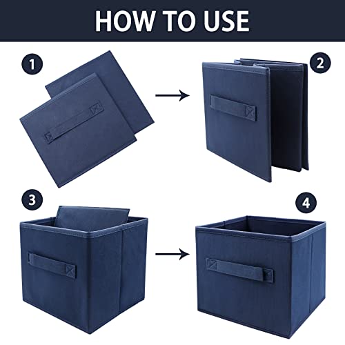 EBIGIC Small Storage Bins,Collapsible Fabric Storage | Storage & Organ - Image 5