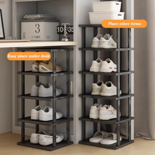 Vertical Shoe Rack - Tall Narrow Shoe Rack Organizer - Image 6
