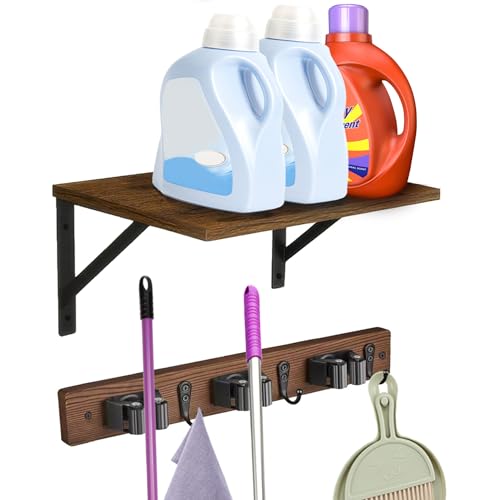 Broom and Mop Organizer Wall Hanging with Cleaning | Home Organization - Image 2