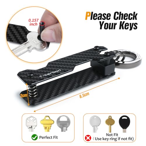 T-carbon Carbon Fiber Key Organizer, Compact Holder | All Products - Image 4