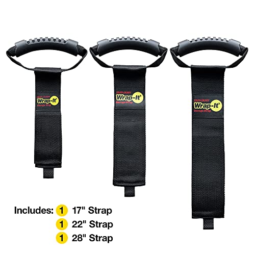 Wrap-It Storage Easy-Carry Straps - Assorted 3-Pack Black - Image 4