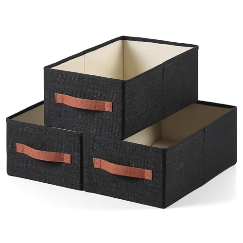 linen closet organizers and storage, 3 Pack Large Storage Baskets - Image 2
