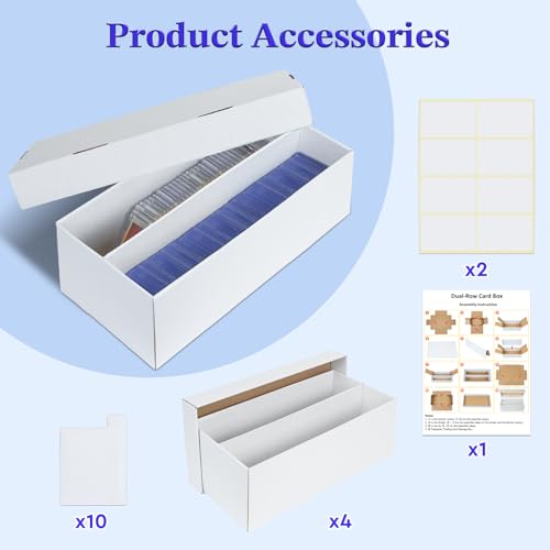 4 Pack Trading Card Storage Box - 2 Rows, Cardboard - Image 6