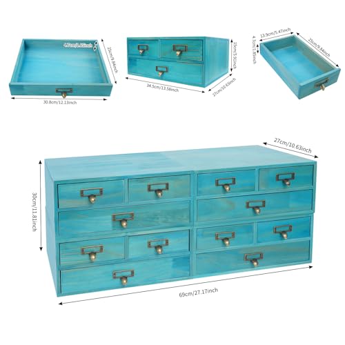 Apothecary Cabinet, Stackable Desktop Organizer Set with 12 - Image 4