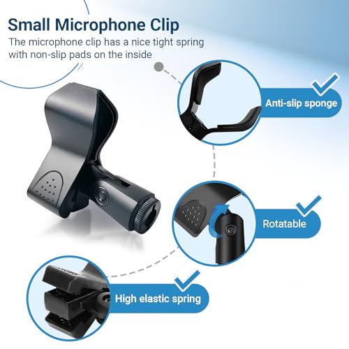 2 Pack Microphone Clips, Durable and Adjustable Mic Clip - Image 4