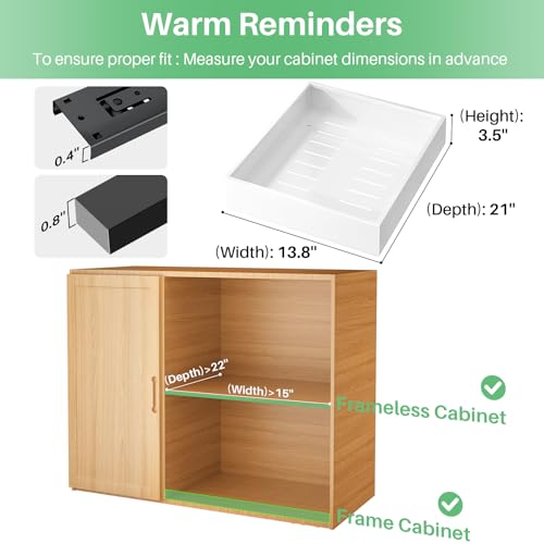 2Pack Pull out Cabinet Organizer, 21"Deep - Image 3