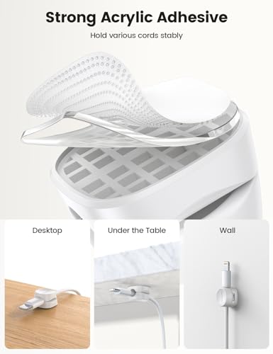 Lamicall 8 Pack Cord Organizer, [1s Lock] Cable Management Clips - Image 5