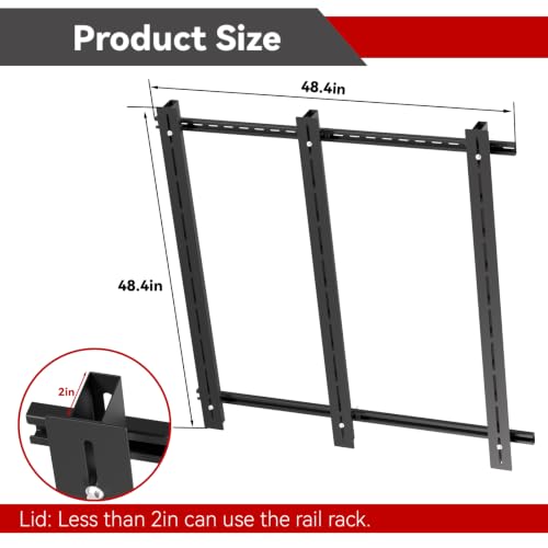 Adjustable Overhead Tote Storage Rail System Garage | Garage Storage - Image 4