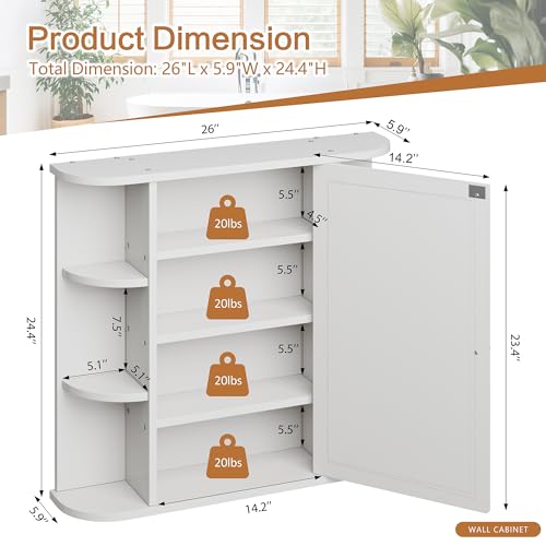 Bathroom Medicine Cabinet, Bathroom Mirror Cabinet Wall - Image 4