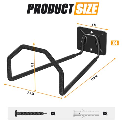 Garage Storage Hooks, Heavy Duty Wall Mount Tool Organizer Rack - Image 4