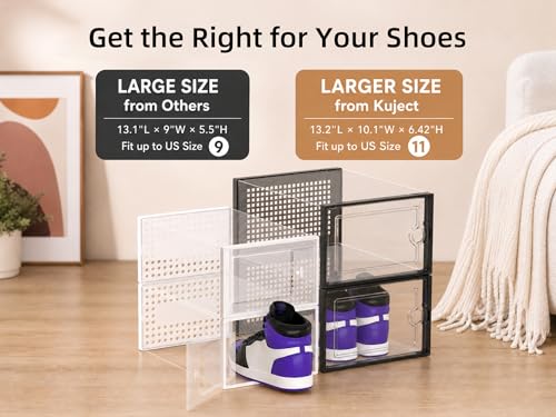 Kuject X-Large Shoe Storage Boxes 12 Pack, Clear Sta | All Products - Image 3