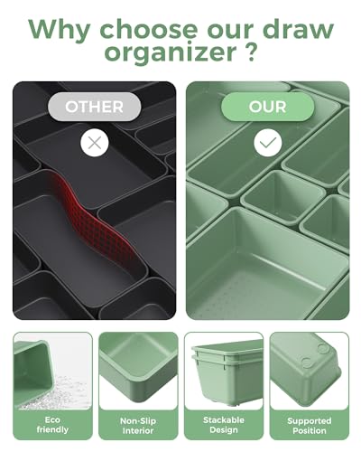BiuLeon 25 PCS Plastic Drawer Organizers Set, 4-Size | All Products - Image 6
