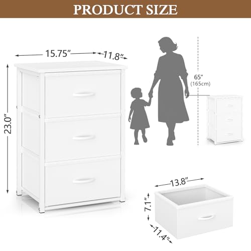 DAOUTIME Stackable Storage Drawers, 3 Drawers for Closet Clothes - Image 3