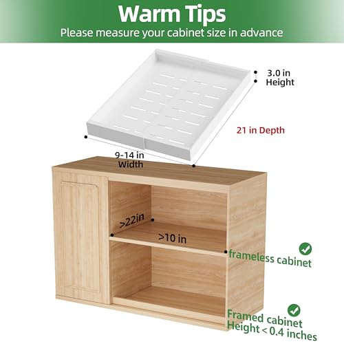 PAKETA 4 Pack Expandable Pull Out Cabinet Organizer,21" Deep - Image 3