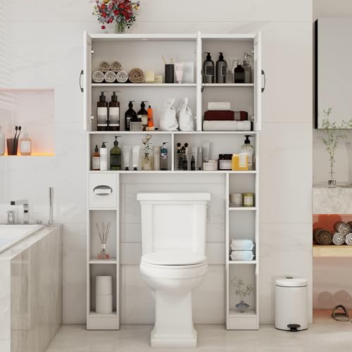 Vabches Over The Toilet Storage Cabinet with 3 Barn - Image 6