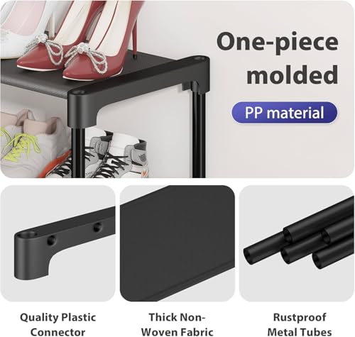SAN HE Long Shoe Rack-Shoe Organizer 2 Tier Shoe Rack for Closet - Image 5