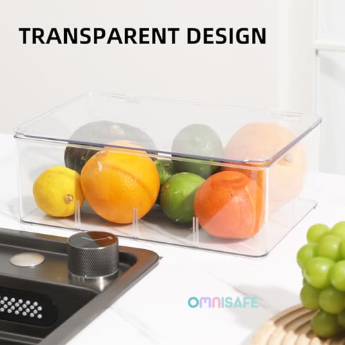 Divided Clear Plastic Organizer Bin with Hinge Lid, 8 - Image 5