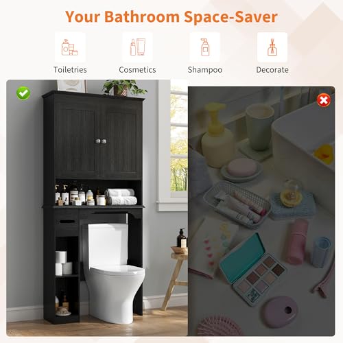 IDEALHOUSE 23.6 Inches Wide Toilet Rack with Over | Home Organization - Image 5