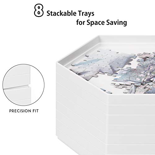 Becko US 8 Puzzle Sorting Trays with Clear Lid, Puzzle - Image 4