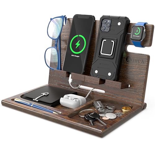 BarvA Two Phone Docking Station | Night Stand Desk Organizer | - Image 2