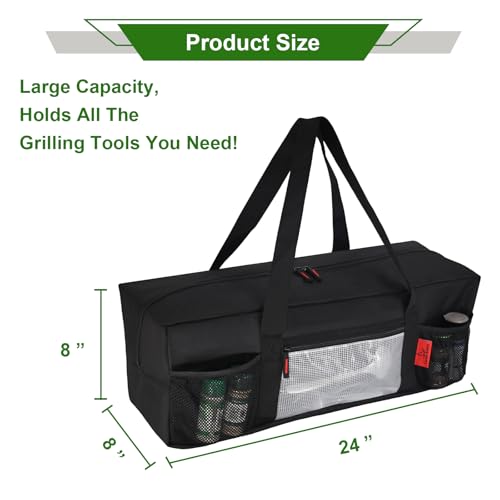 Extra Thick 24" Storage Bag Grill Tool Organizer Pro, BBQ - Image 3