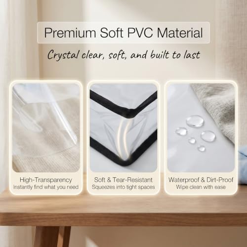 Clear Storage Bag 37"L x 18"W x 25"H, Long Soft PVC Organizer - Image 4