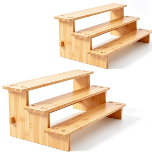 JinDoWin 2 Pack Spice Rack Organizer for Cabinets,Countertop & - Image 2
