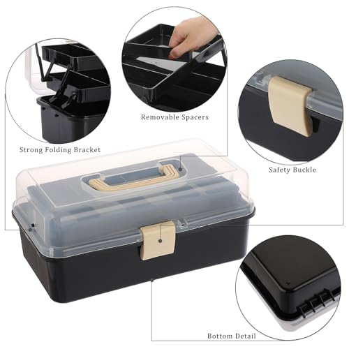 BTSKY 3-Layer Plastic Dividing Storage Box Craft Organizer - Image 6