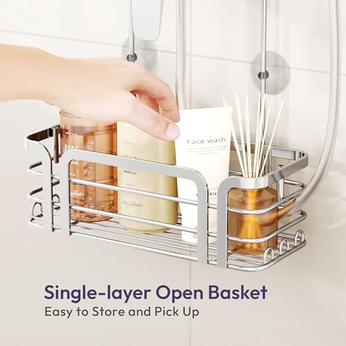SWTYMIKI Shower Caddy Hanging Organizer - Over the Door Shower - Image 5