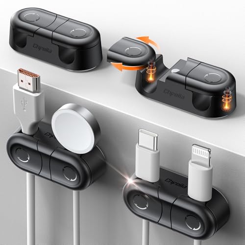 Magnetic Cable Clips - Chfeila 4Pack Cord Holder Clips, Cord - Image 2