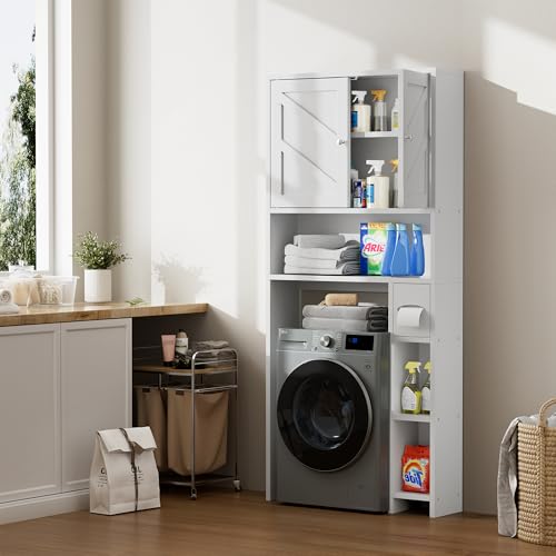 Bathroom Storage Cabinet Over Toilet with Toilet Paper - Image 7