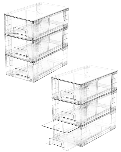 6 Pack Stackable Storage Drawers,Plastic Organizers | All Products - Image 2