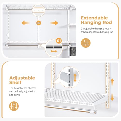 Sturdy Closet Organizer System: 8.7 Ft. Custom Metal Wire - Image 5