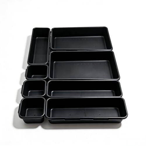 8-Pc Interlocking Drawer Organizer Trays for Desk,kitchen - Image 2