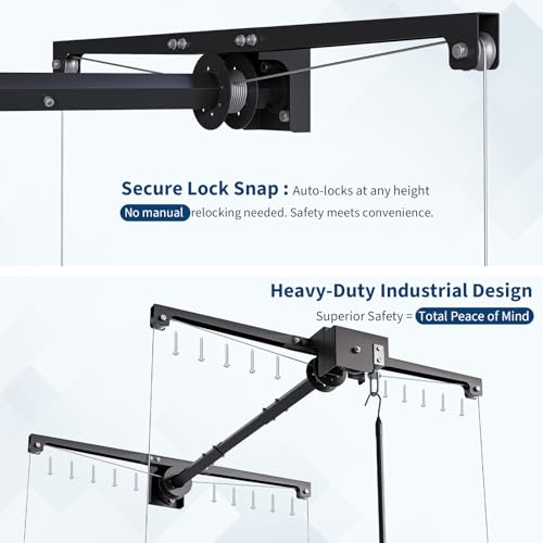 IDEALHOUSE Overhead Garage Storage Rack Lift System - Image 4