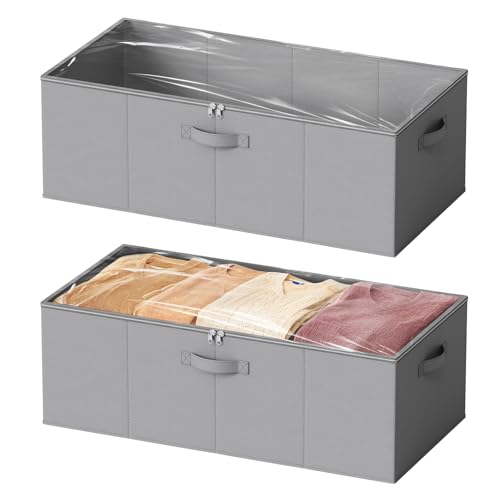 SpaceAid 2 Pack 10" High Under Bed Storage Containers - Image 2
