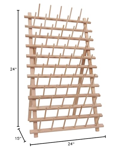 Threadart 66 Large Cone Wood Thread Rack, Freestanding or Wall - Image 3