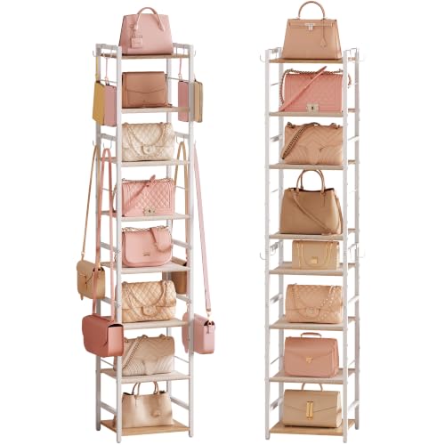 8-Tier Narrow Purse Organizer for Closet, Tall Vertical Purse - Image 2