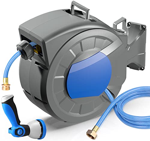 REDUCTUS Retractable Garden Hose Reel Wall Mount 1/2" x 100 ft + - Image 2