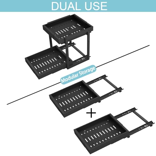 Golener 2-Tier Expandable Pull Out Cabinet Organizer, Cabinet - Image 7