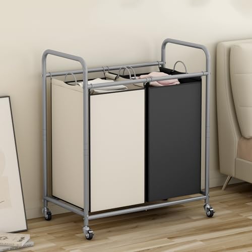SUOERNUO Laundry Hamper with Lockable Wheels and 2 Removable Bags - Image 3