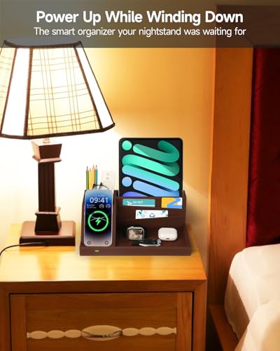 Fast Wireless Charging Station with Desk Organizer for iPhone - Image 4
