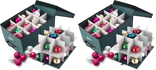 Elf Stor Ornament Storage Box-Green Holiday Organizer - Image 2