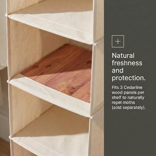 Household Essentials Cedarline 6‑Shelf Hanging Closet - Image 7
